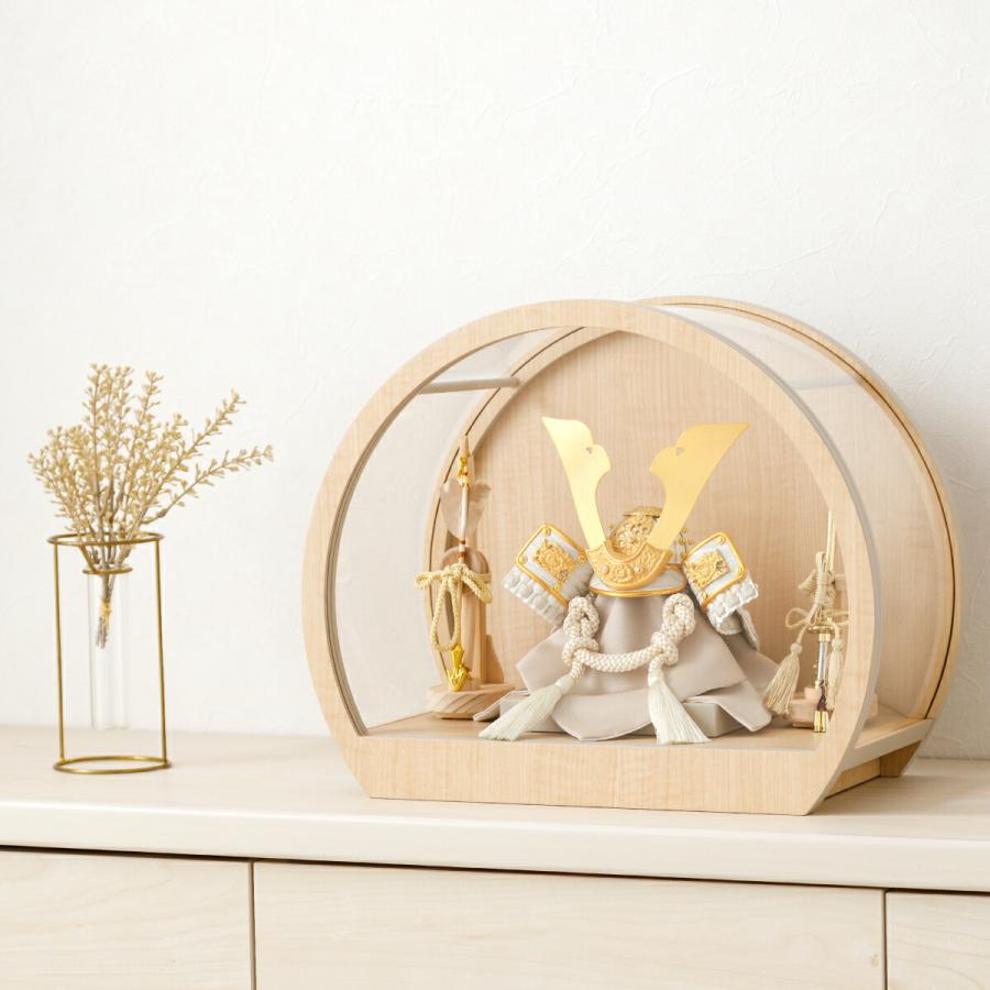 ぷりふあ 五月人形 ケース飾り コンパクト おしゃれ 兜 モダン