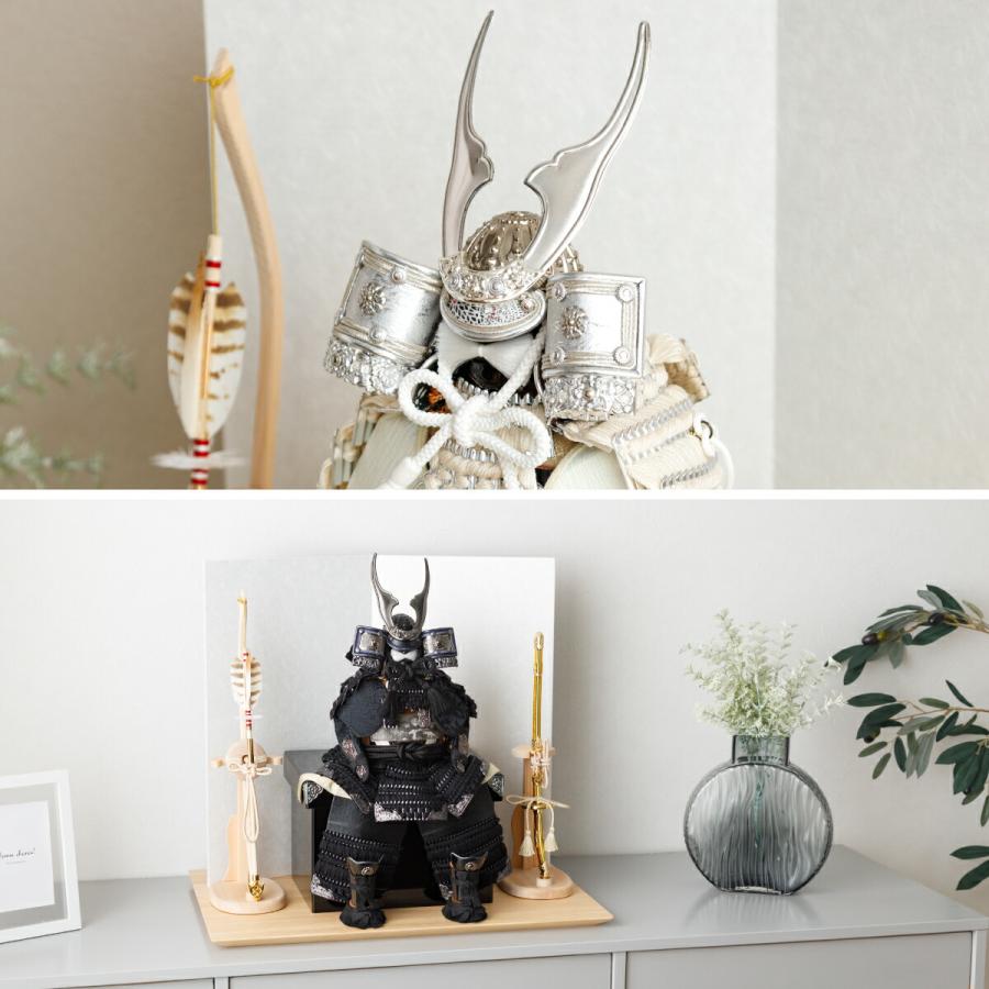 五月人形 コンパクト おしゃれ 鎧飾り モダン インテリア 5月人形 ぷりふあ五月人形 MATATAKI弓太刀HAKUJUセット 鎧9種類 お道具2種類 初節句 男の子 子供の日 | ぷりふあ | 04