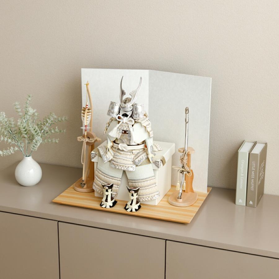 五月人形 コンパクト おしゃれ 鎧飾り モダン インテリア 5月人形 ぷりふあ五月人形 MATATAKI弓太刀HAKUJUセット 鎧9種類 お道具2種類 初節句 男の子 子供の日 | ぷりふあ | 05