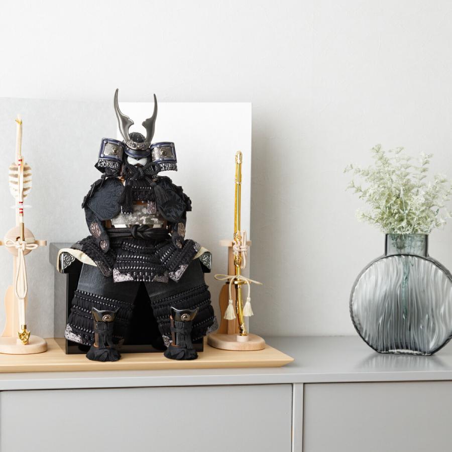 五月人形 コンパクト おしゃれ 鎧飾り モダン インテリア 5月人形 ぷりふあ五月人形 MATATAKI弓太刀HAKUJUセット 鎧9種類 お道具2種類 初節句 男の子 子供の日 | ぷりふあ | 06