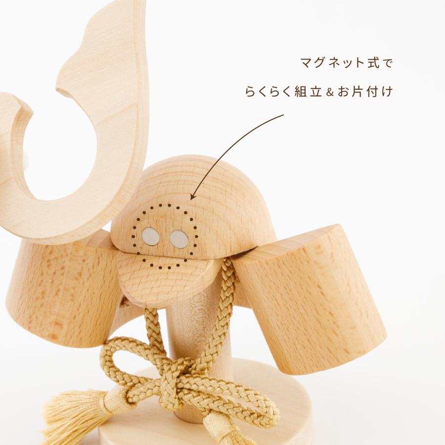 ぷりふあ 五月人形 兜 コンパクト かぶと ケース飾り 木製 おしゃれ