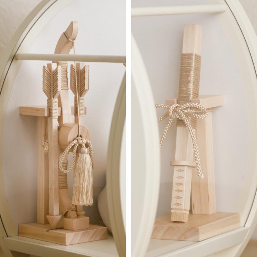 【2025年度モデル】五月人形 ケース飾り コンパクト おしゃれ インテリア 兜 モダン 5月人形 今どき 兜飾り ROITOKA 金鍬兜 丸型ケース飾り- | ぷりふあ | 03