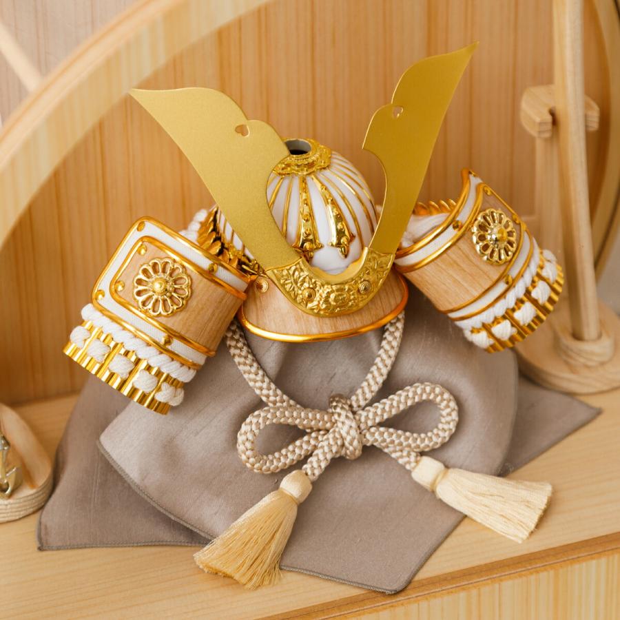 五月人形 ケース飾り コンパクト おしゃれ モダン 5月人形 最新 今どき 兜飾り ROITOKA RENSEI 丸型ケース飾り 選べる兜2種 こどもの日 インテリア 男の子 | ぷりふあ | 03