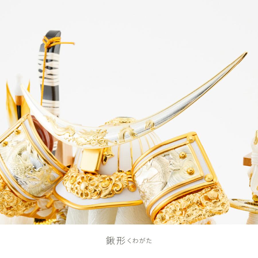 五月人形 コンパクト おしゃれ ケース飾り 兜飾り 5月人形 モダン インテリア 白金兜ケース 選べる2種類の兜 | ブランド登録なし | 12