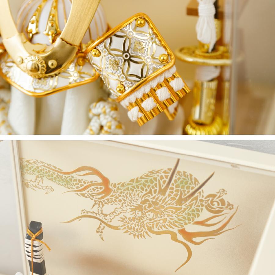 五月人形 コンパクト おしゃれ ケース飾り 兜飾り 5月人形 モダン インテリア 白金兜ケース 選べる2種類の兜 | ブランド登録なし | 04