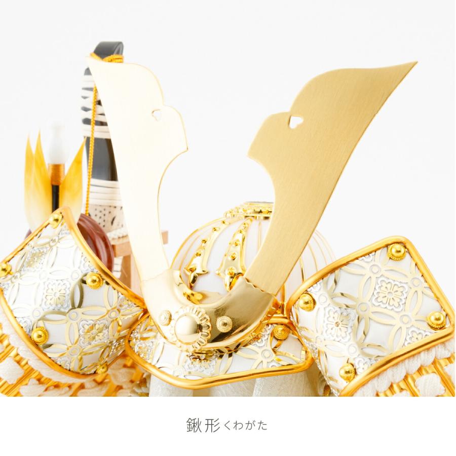 五月人形 コンパクト おしゃれ ケース飾り 兜飾り 5月人形 モダン インテリア 白金兜ケース 選べる2種類の兜 | ブランド登録なし | 08