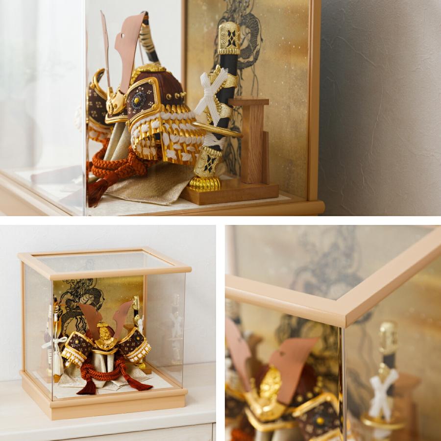 五月人形 ケース飾り コンパクト おしゃれ 兜飾り モダン インテリア 5月人形 最新 今どき インテリア ブラウン兜ケース 選べる兜4種類 初節句 男の子 | ブランド登録なし | 04