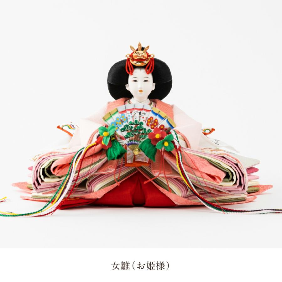 雛人形 親王飾り おしゃれ コンパクト お雛様 かわいい 小出松寿 創作