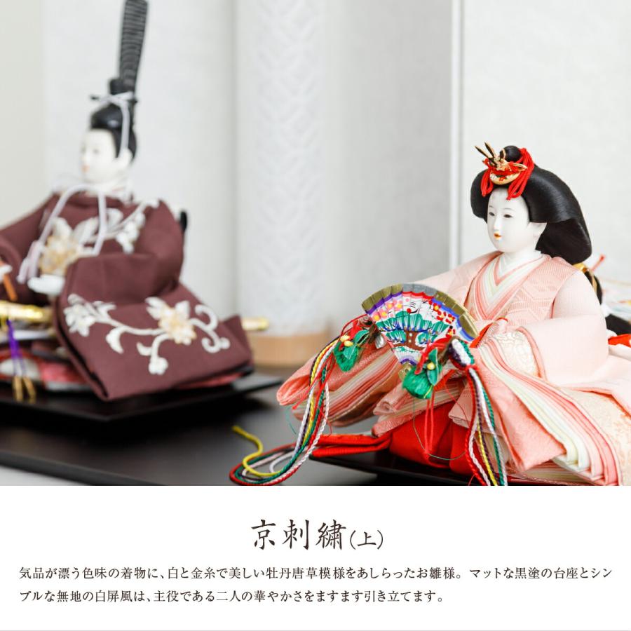 雛人形 親王飾り おしゃれ コンパクト かわいい 小出松寿 創作雛 京