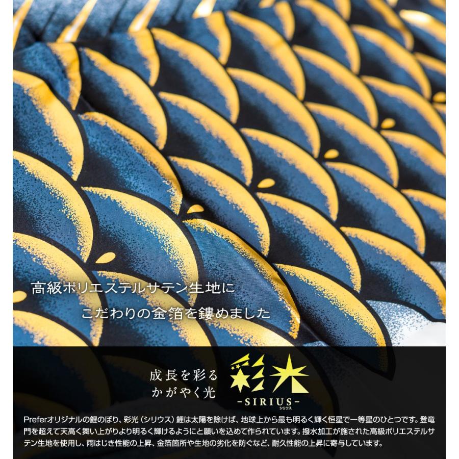 鯉のぼり ベランダ用 こいのぼり 彩光鯉 SIRIUS 1.2m 7点セット 格子金具付属 ベランダ プレミアムセットの画像