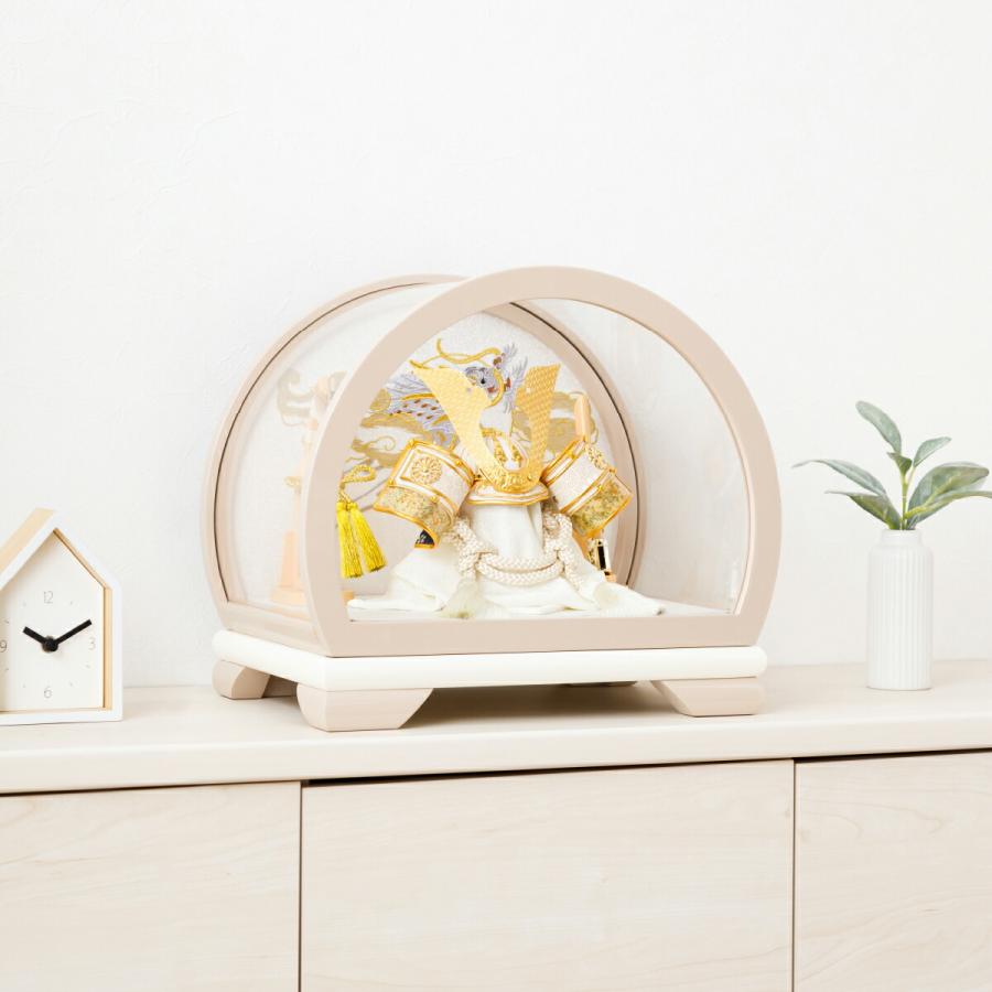 五月人形 コンパクト おしゃれ ケース飾り 兜飾り 5月人形 モダン インテリア ROITOKA TATSUKI 丸型ケース 選べる2種類のケース飾り | ブランド登録なし | 02