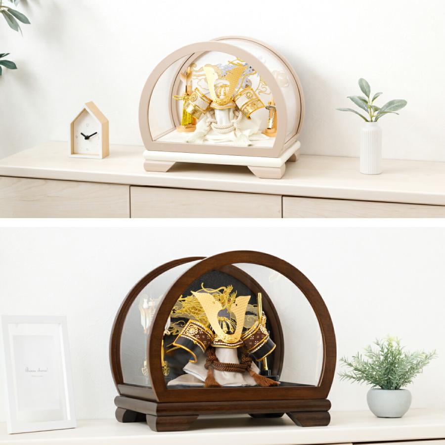 五月人形 コンパクト おしゃれ ケース飾り 兜飾り 5月人形 モダン インテリア ROITOKA TATSUKI 丸型ケース 選べる2種類のケース飾り | ブランド登録なし | 04