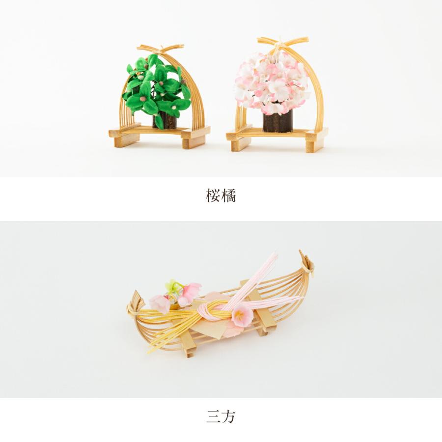 雛人形 親王飾り おしゃれ コンパクト お雛様 かわいい 柴田家千代 創作雛 正絹紋紗 刺繍リボンに梅 雛 特選_17
