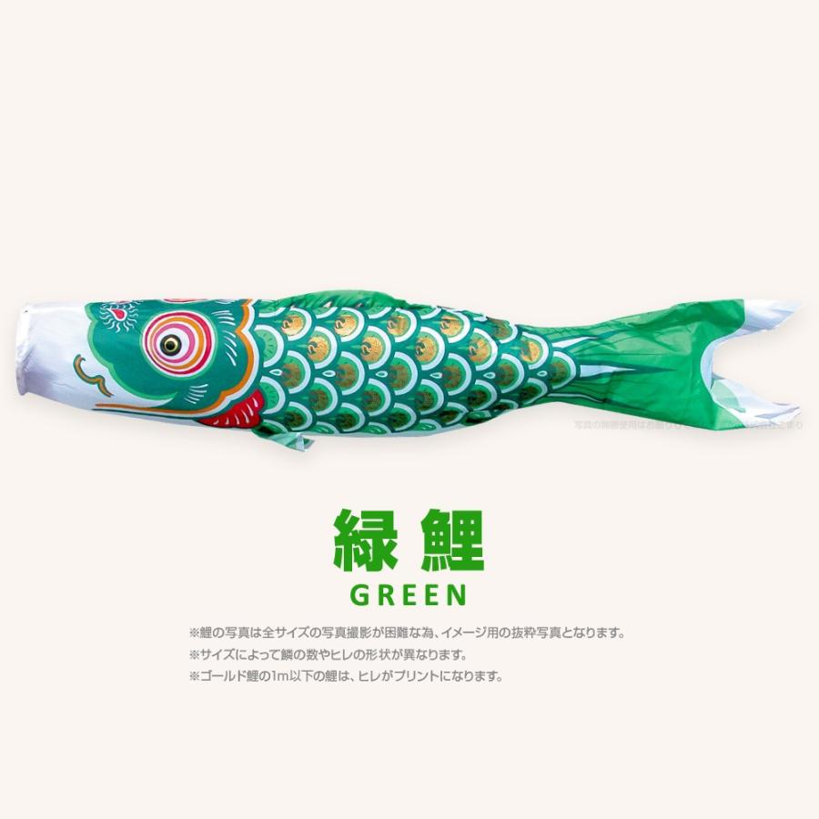 こいのぼり 単品 ゴールド鯉 6m 単品鯉 黒 赤 青 緑 橙の画像