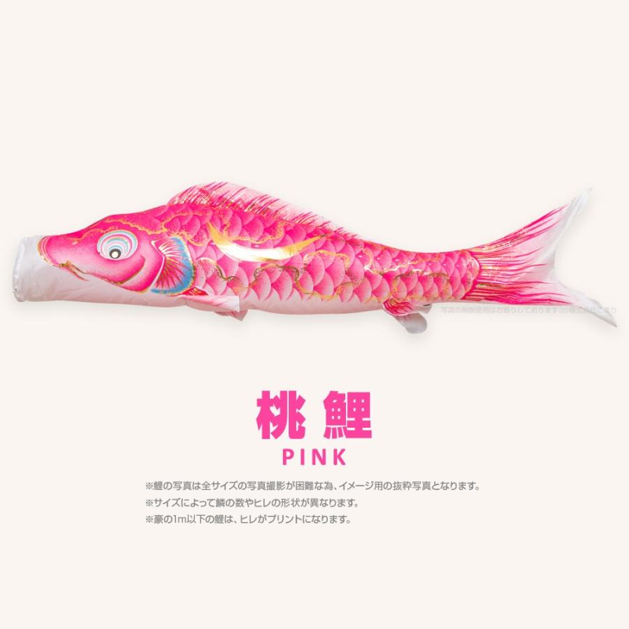 こいのぼり 単品 豪 2m 単品鯉 黒 赤 青 緑 紫 ピンクの画像