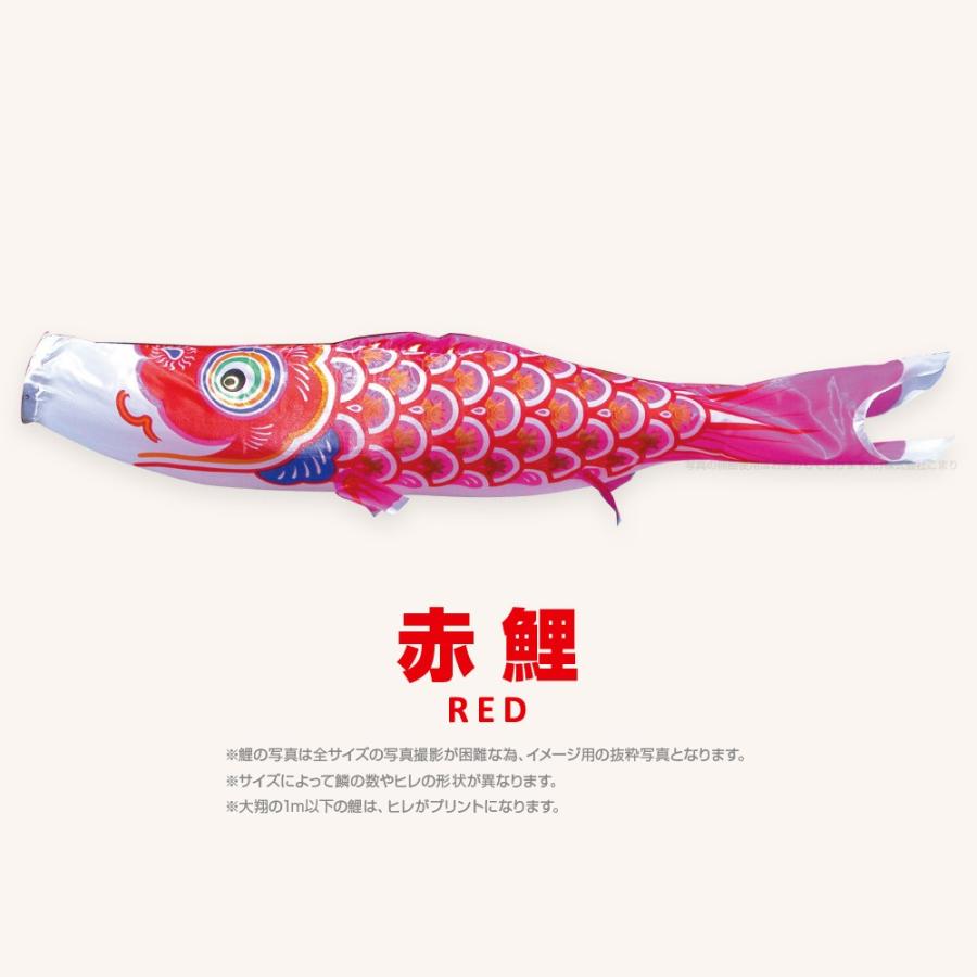 こいのぼり 単品 太翔 7m 単品鯉 黒 赤の画像