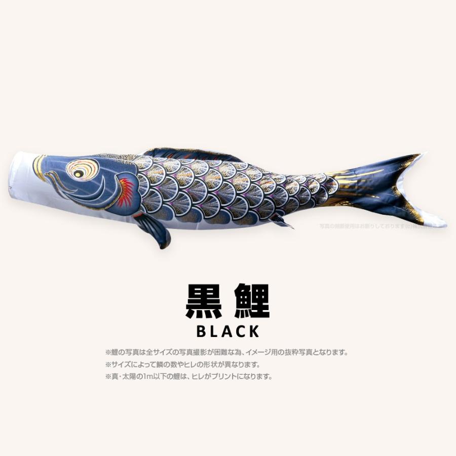 こいのぼり 単品 太陽鯉 4m 単品鯉 黒 赤 青 緑 紫 : 節句&ギフト専門