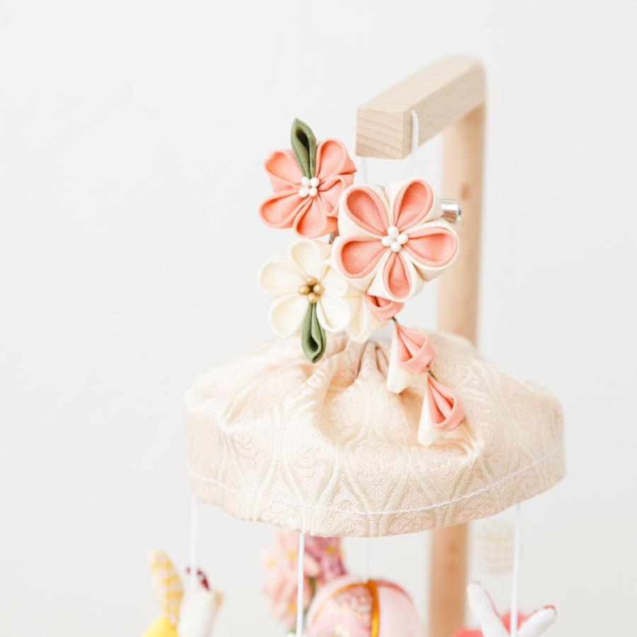 つるし雛 吊るし雛 雛人形 ミニうさぎっ子 ベージュ髪飾付 スタンド付