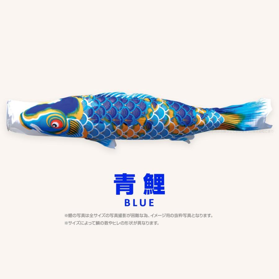 こいのぼり 単品 ちりめん京錦 3m 単品鯉 黒 赤 青 : 節句&ギフト専門
