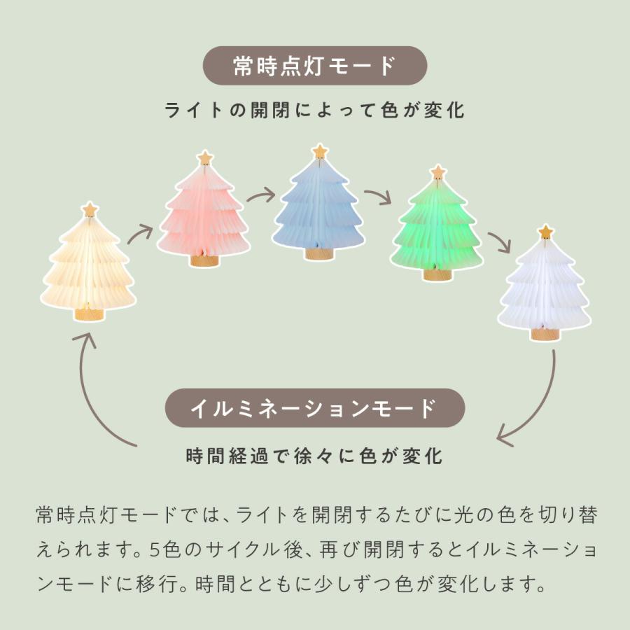 クリスマスツリー おしゃれ 卓上 ライト LED コンパクト 収納 飾り 折りたたみ式 prefer fuku -tomolulu- 選べる2色 |  | 09