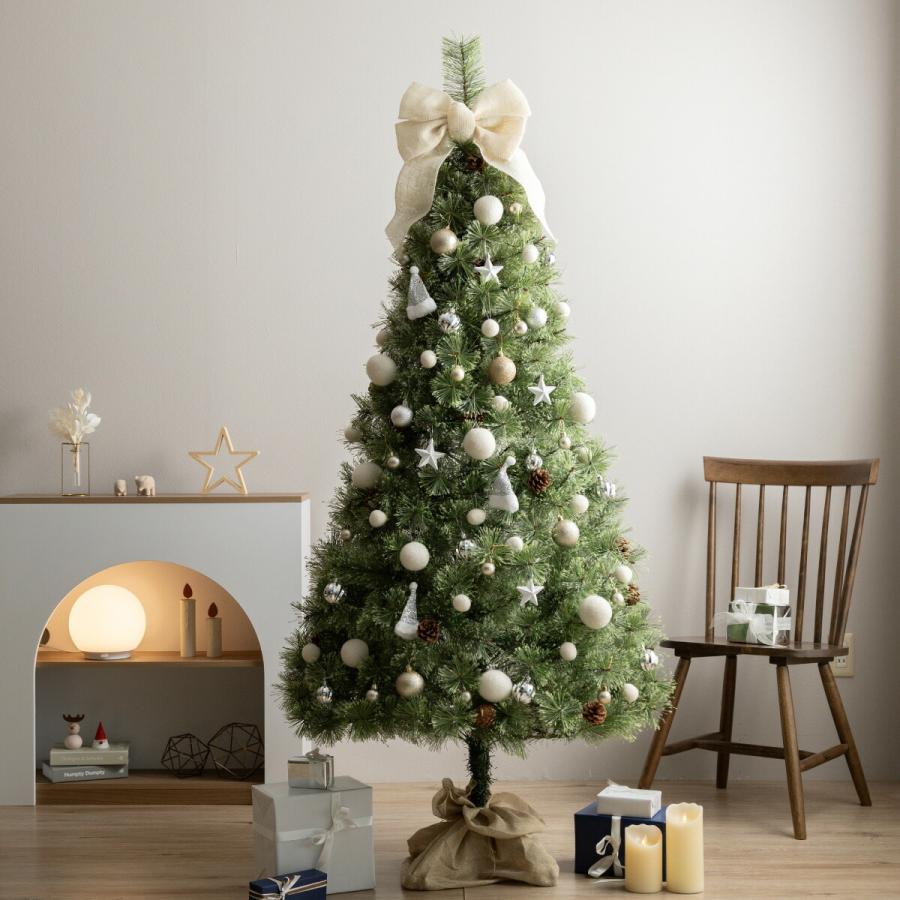 ツリートッパーリボン おしゃれ かわいい 北欧 装飾 クリスマス用 飾り ツリートップ 豪華 選べる色とサイズ 赤/白 S/L 麻 フリーサイズ | ブランド登録なし | 02
