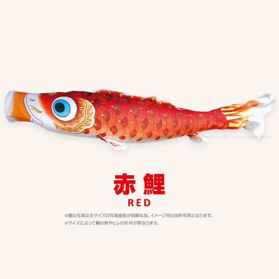 こいのぼり 単品 夢はるか 5m 単品鯉 黒 赤の画像