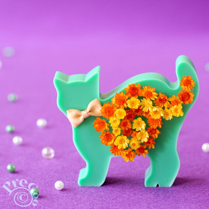 アロマ ワックス サシェ 用 シリコンモールド 置き型 ネコ猫2 アロマ