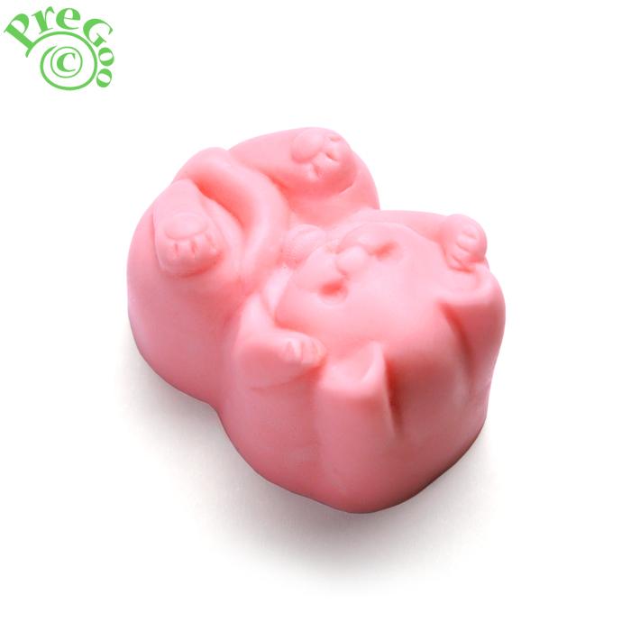 デコ シリコン モールド チビ猫 福 チョコレート型 べっこうアメ