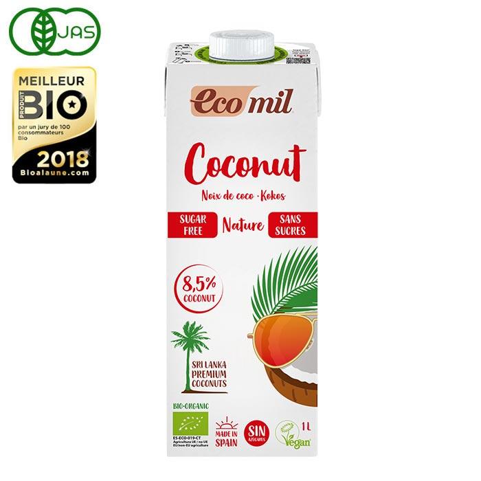 EcoMil（エコミル） 有機ココナッツミルク ストレート（無糖） 1000ml×1本 | 