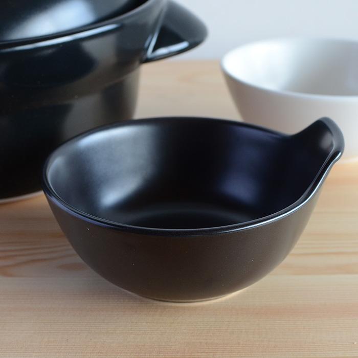 森修焼（しんしゅうやき） 持ち手つきマルチボウル マットブラック | 