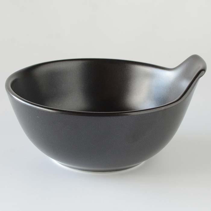 森修焼（しんしゅうやき） 持ち手つきマルチボウル マットブラック |  | 01