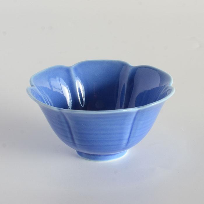 森修焼（しんしゅうやき） 輪花小鉢 瑠璃色 : プレマシャンティ - 通販