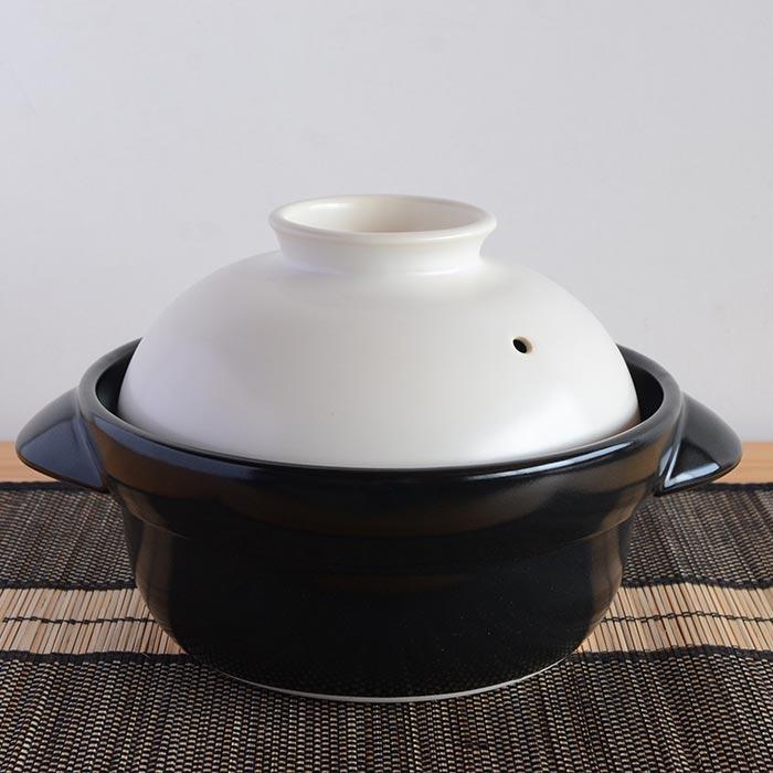 森修焼（しんしゅうやき） 味鍋（土鍋）2合炊き バイカラー | 