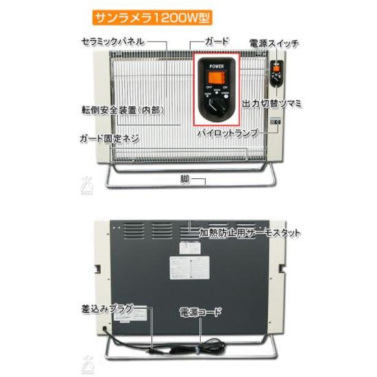 【プレマ限定モデル】 遠赤外線セラミックパネルヒーター サンラメラ with フラワーオブライフ 1200W ブラック（1225型）【豪華特典付】 |  | 05