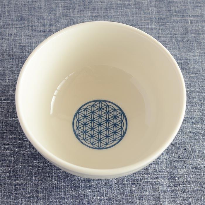 森修焼（しんしゅうやき） フラワーオブライフ ナチュラル茶わん 小／W115×H60mm |  | 01