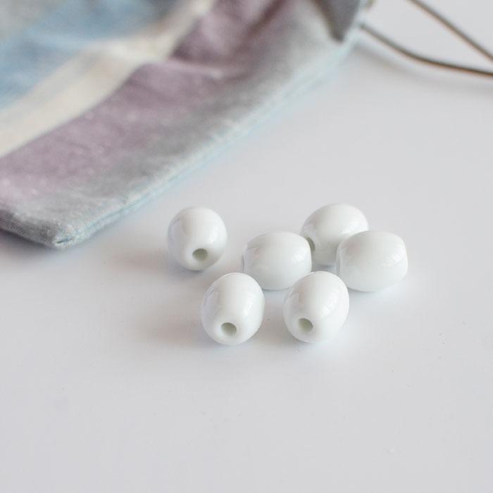 森修焼（しんしゅうやき） アクセサリー用ビーズ 6粒入り : プレマ