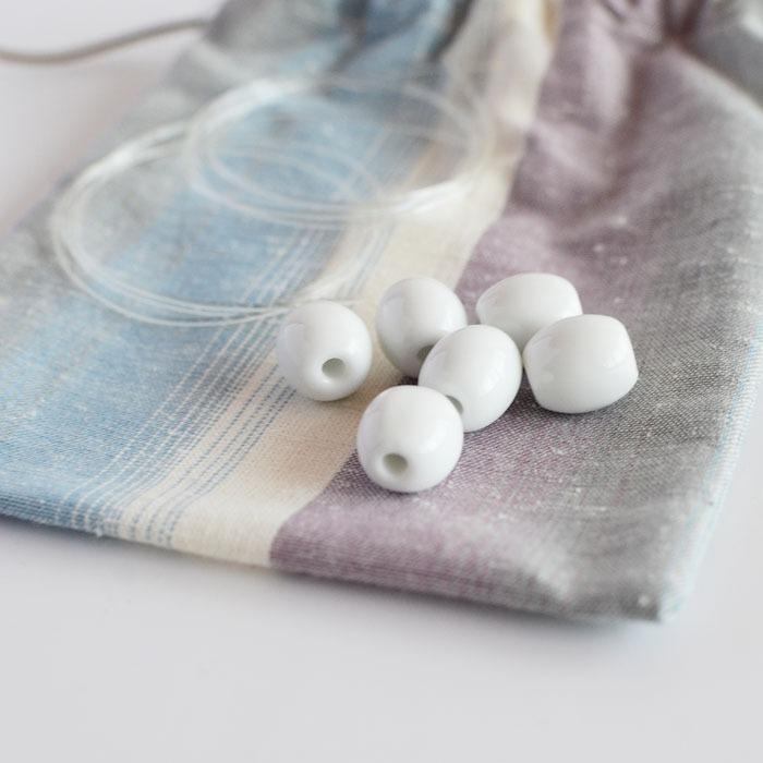 森修焼（しんしゅうやき） アクセサリー用ビーズ 6粒入り : プレマ