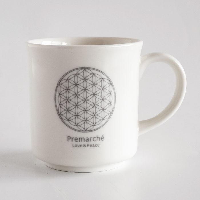 森修焼（しんしゅうやき） プレマルシェ フラワーオブライフ マグカップ ロゴカラー：グレー |  | 01
