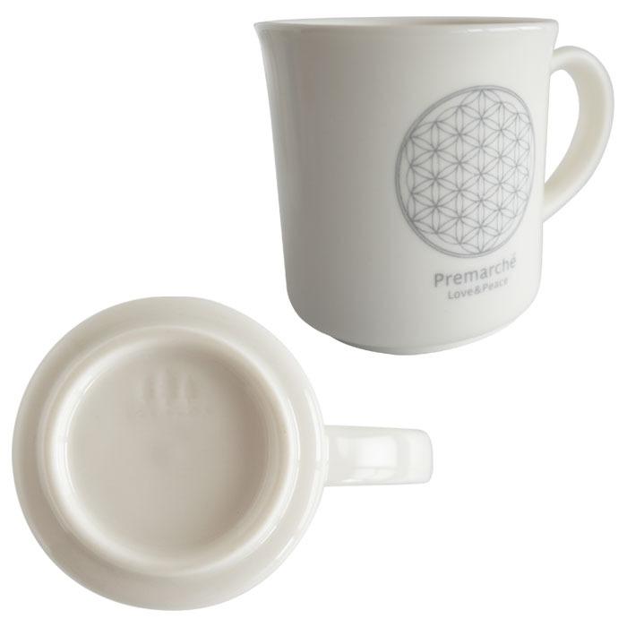 森修焼（しんしゅうやき） プレマルシェ フラワーオブライフ マグカップ ロゴカラー：グレー |  | 02
