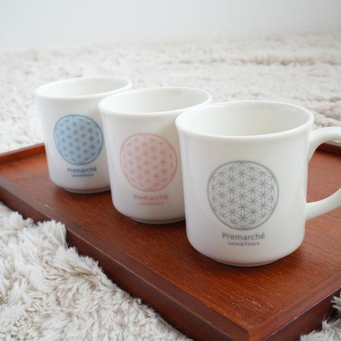 森修焼（しんしゅうやき） プレマルシェ フラワーオブライフ マグカップ ロゴカラー：グレー |  | 03