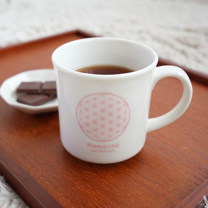 森修焼（しんしゅうやき） プレマルシェ フラワーオブライフ マグカップ ロゴカラー：ピンク | 