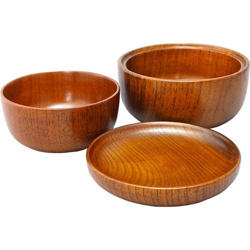 YOKOHAMA WOOD TOMATO畑　くり抜き２段弁当箱　ナツメうるし塗り YOKOHAMA WOOD ナツメ食育セット（ウルシ） TOMATO畑 : PURE・HEART