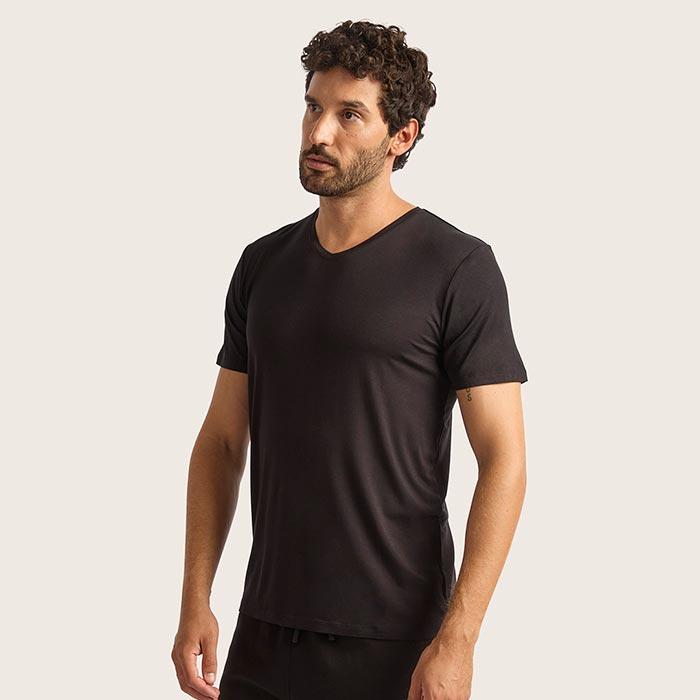 d.i.a VネックTシャツ 黒 B.S. V NECK T-SHIRT/ブラックシープ Vネック Tシャツ | Schott トップス