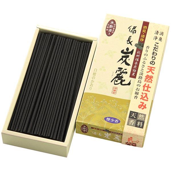 梅薫堂 紀州備長炭木酢液入り   備長炭麗（びんちょうたんれい） 白檀のかおり 100g |  | 01