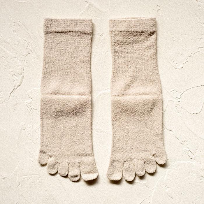 おひさまのぬくもり（天然シルク）   五本指ソックス ベージュ・S（22〜24.5cm） |  | 01