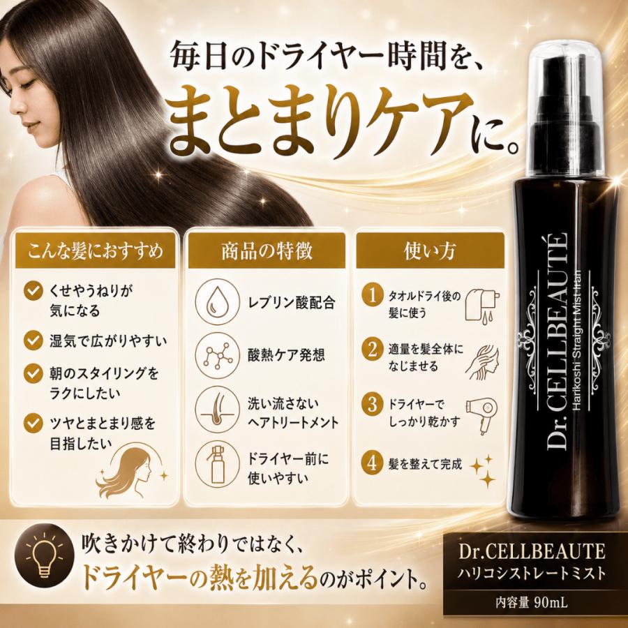 公式ショップ】ハリコシストレートミストアイロン 90ml くせ毛ケア