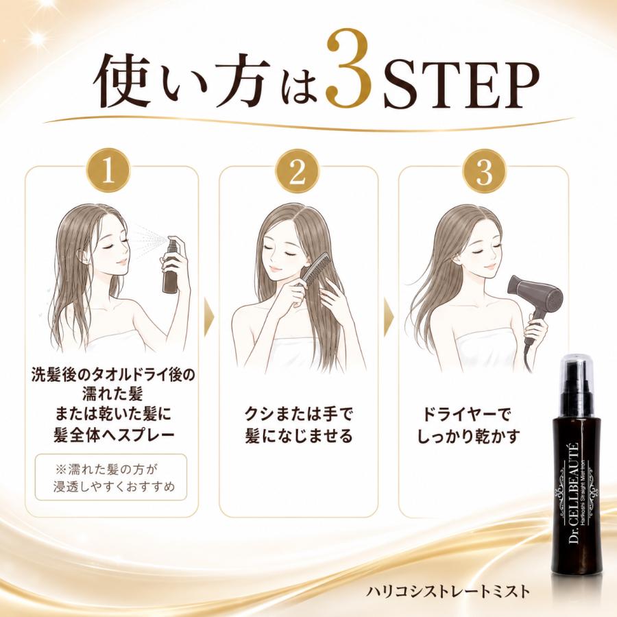 公式】くせ毛ケア ストレートミスト まとまり髪へ 塗るヘアアイロン