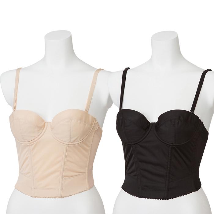 ベアバックブラジャー ぶら ぶらじゃー ロングブラ ドレスインナー ベージュ ブラック シンプル ドレスアップ 下着 リリー 30代 40代 | Premier