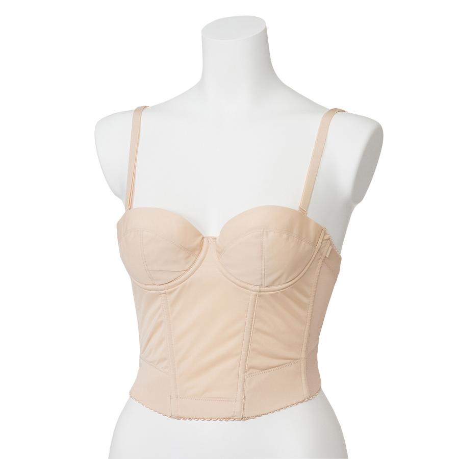 ベアバックブラジャー ぶら ぶらじゃー ロングブラ ドレスインナー ベージュ ブラック シンプル ドレスアップ 下着 リリー 30代 40代 | Premier | 05