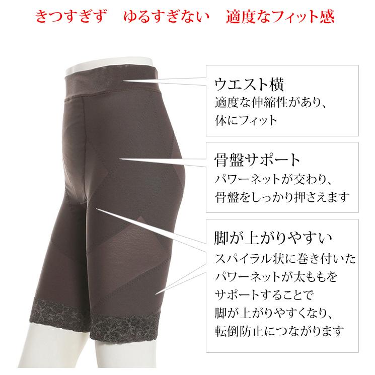 ガードル いい肌あったか ガードル 5分丈 2色セット S M L LL 3L 骨盤ガードル 裏起毛 骨盤ガードル 骨盤補正 骨盤補整 補正下着 通販 レディース 美人工房の画像